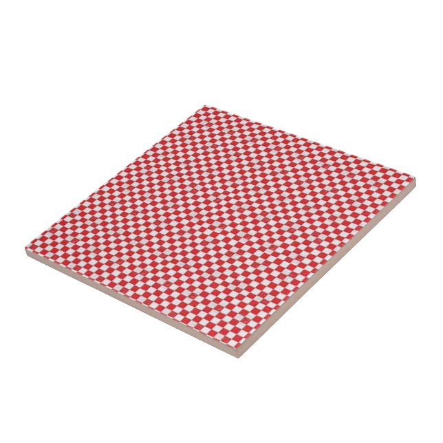 Carreaux en céramique rouge et blanc (Côté)