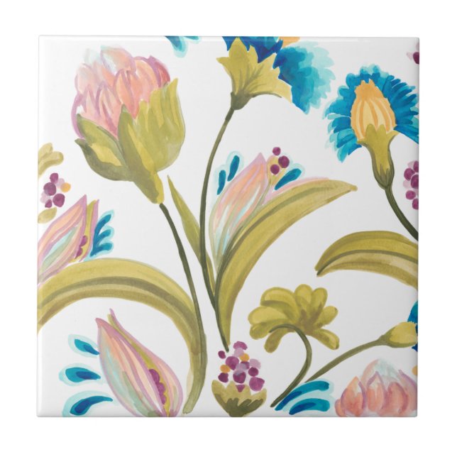 Carreaux floraux de l'abbaye - Fleurs de printemps (Devant)