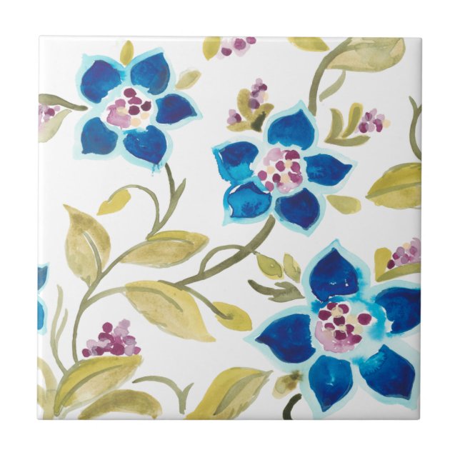 Carreaux floraux de l'abbaye - Flores bleues (Devant)