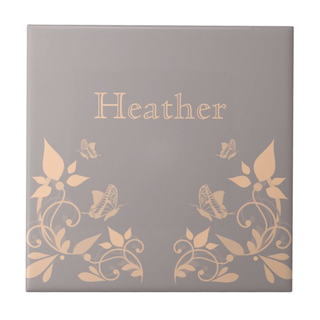 Carreaux floraux de papillon de corail (Devant)