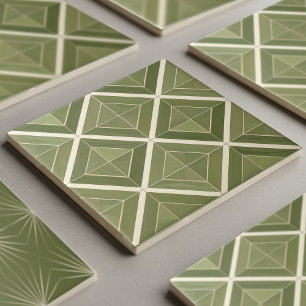 Carreaux Géométriques 2 Couleurs Modernes #26 Oliv