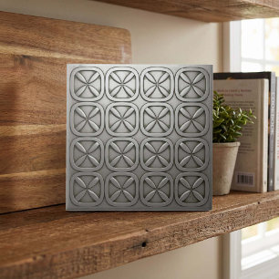 Carreaux Géométriques Métalliques Argent Terni #5