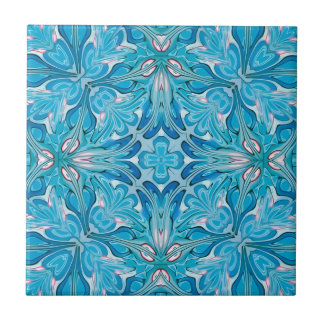 carreaux harmonieux de motifs floraux bleus et bla