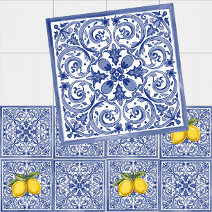 Carreaux italiens bleus Dolce Vita Méditerranéen