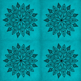 Carreaux Mandala turquoises Géométrie Sacrée Conce