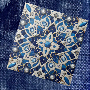 Carreaux marocains à motif diamant faux méditerran