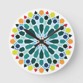 Carreaux marocains colorés Horloge murale