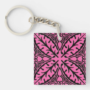 Carreaux marocains - rose fuchsia et noir