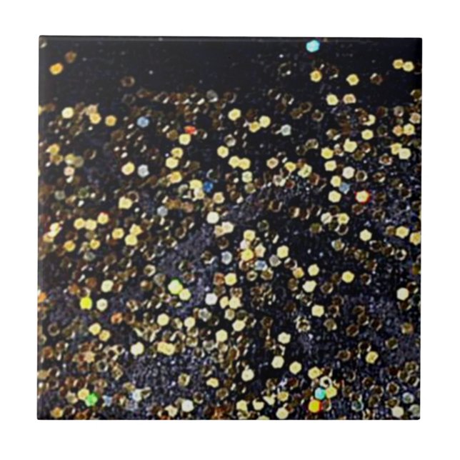 Carreaux noirs et dorés Faux (Devant)