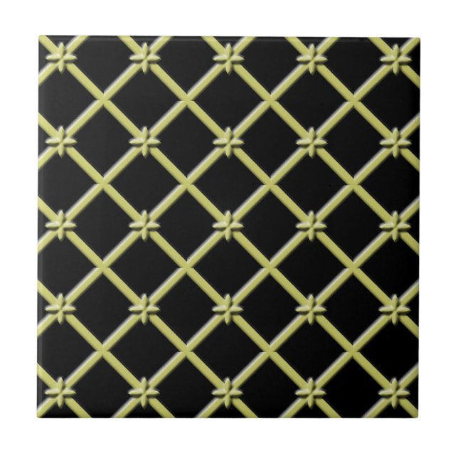 Carreaux noirs et dorés Motifs (Devant)