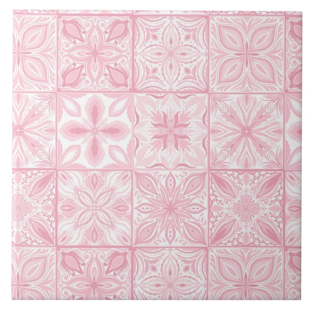 Carreaux ornés en rose (Devant)