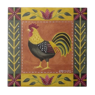 Carreaux - Rooster de ferme
