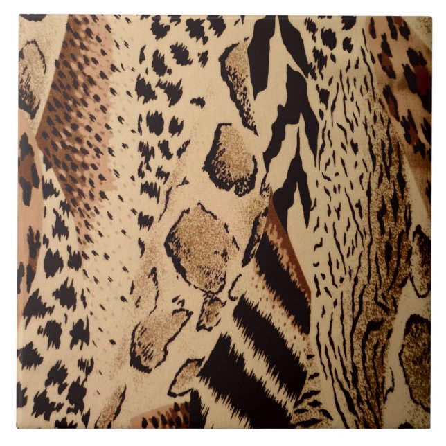 Carreaux Safari Poster de animal (Devant)