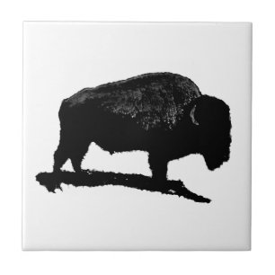 Carreaux silhouette de bison Buffalo