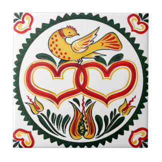 carreaux suédois coeur rouge