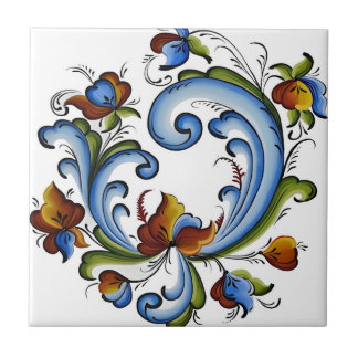 carreaux suédois fleur bleu classique