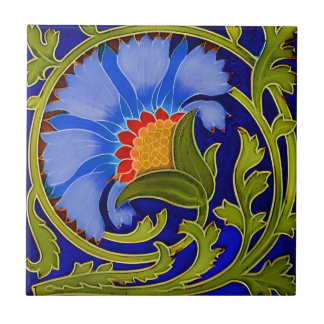 carreaux suédois Fleur bleue vintage