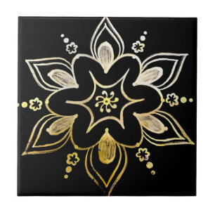 carreaux suédois fleurs jaunes modernes