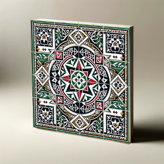 Carreaux symétriques d'inspiration palestinienne