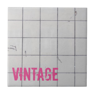 Carreaux Vintages blancs 80s les années 70 60s rét