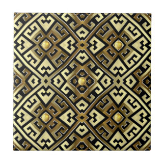 Carreaux vintages jaunes grecs