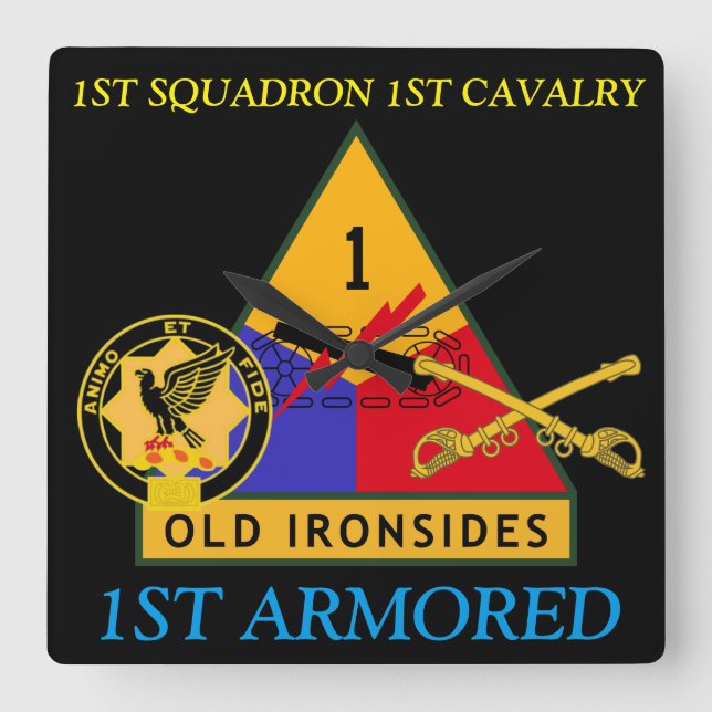 CARRÉE 1ER SQUADRON 1ER CAVALRY 1ER HORLOGE ARMOIRE (Recto)