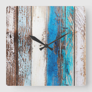 Carrée Ancienne horloge en bois flotté