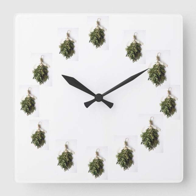 CARRÉE "BEAU MISTLETOE" HORLOGE DE NOËL (Recto)