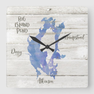 Carrée BIP Big Island Pond Horloge pour Lake House