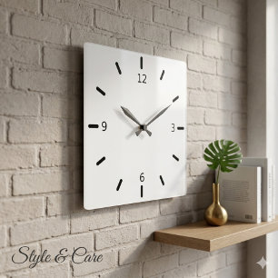 Carrée Carré acrylique minimaliste 10,75 pouces Horloge m