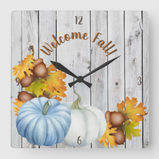 Carrée Carré Welcome Fall Wall Horloge