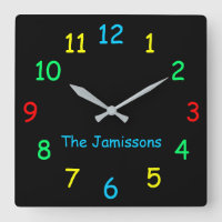 CHOISISSEZ VOTRE COULEUR, Horloge personnalisée No
