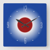 Conception de lueur rouge blanc et bleu > Horloge 