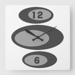 Carrée Couleur personnalisée - Horloge rétro DO-IT-YOUR