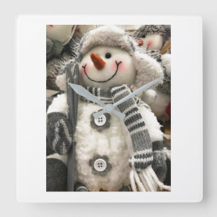 CARRÉE **CUTIE PIE SNOWMAN** HORLOGE