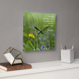 Carrée Dandelion Dreams Wall Art / Horloge