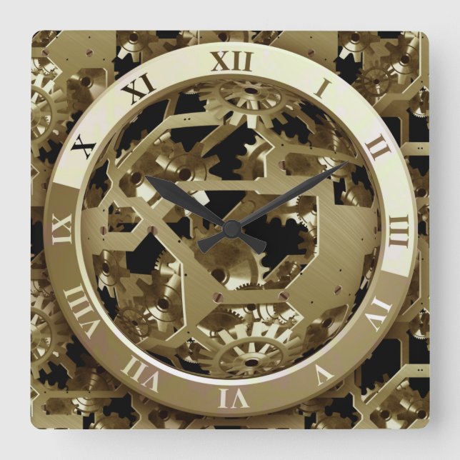 Carrée Face De Horloge Transparent Totalement Cool (Recto)