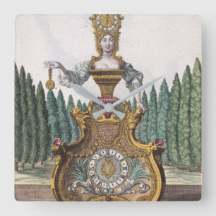 Carrée Femme Vintage amusante horloge Costume Horloge Mon