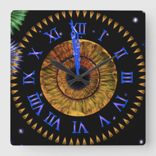 Carrée Hazel Horloge de Minuit