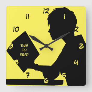 Carrée Heure De Lecture Horloge