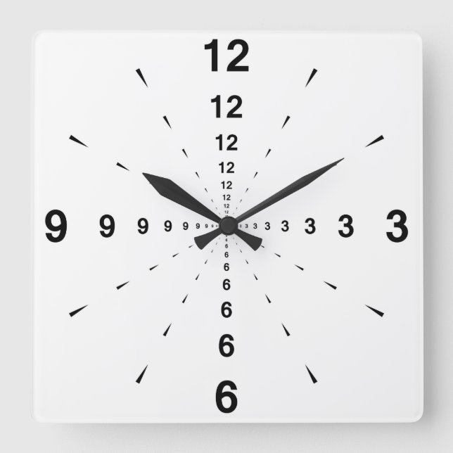 Carrée horloge à perspective (Recto)