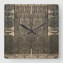 Horloge africaine de sculpture