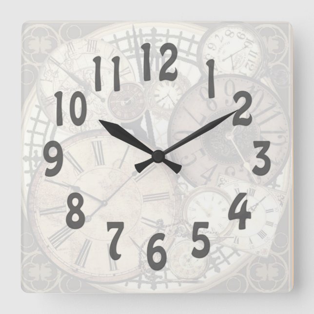 Carrée Horloge antique (Recto)