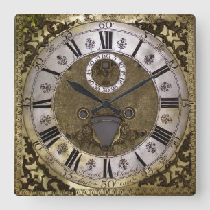 Carrée Horloge antique vintage de reproduction de