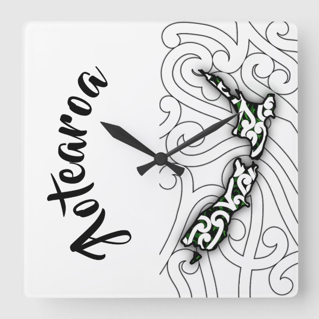 Carrée horloge aotearoa (Recto)