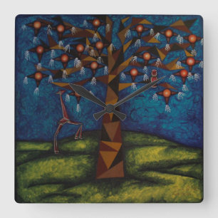 Carrée Horloge Arbre de la festivité éternelle