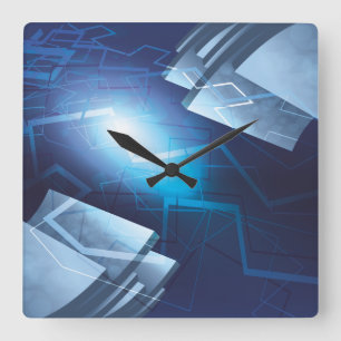 Carrée Horloge Art 1 Abstraite