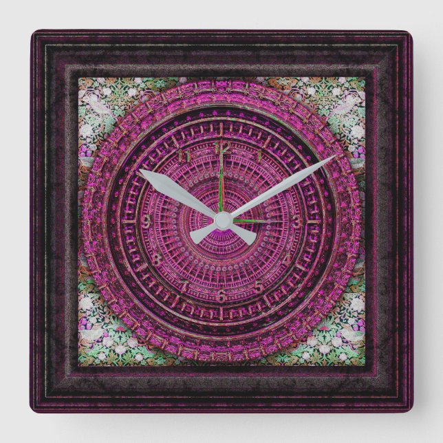 Carrée Horloge baroque victorienne (Recto)