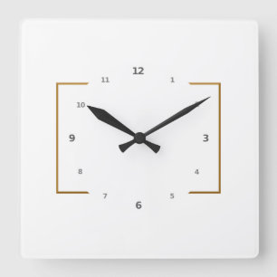 Carrée Horloge - carré avec votre art comme arrière -
