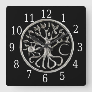 Carrée Horloge Carré De L'Arbre De Vie